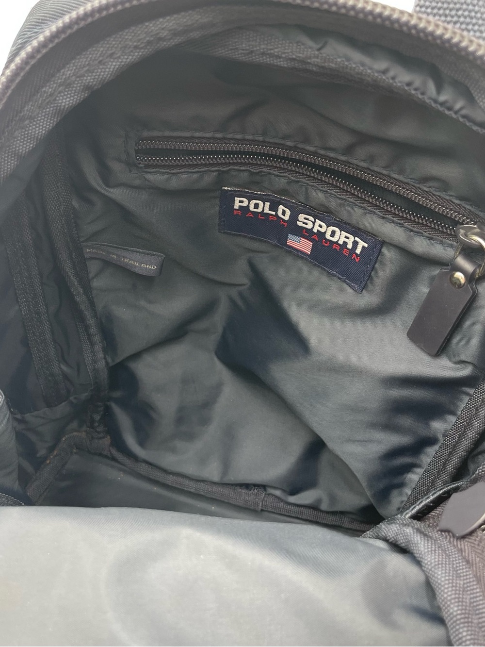 Vintage 90s Polo Sport Ralph Lauren Small Mini Backpack Navy Logo Preppy USA - Picture 8 of 13